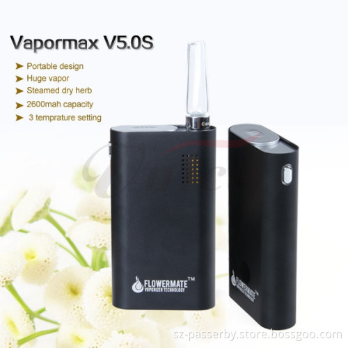 2014 New Products Dry Herb Vaporizer Flowermate V5.0s by 2600mAh Control with 3 Temperature Settings
